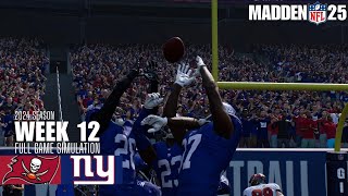 Tampa Bay Buccaneers vs New York Giants  Madden NFL 25 Simulation madden25 [upl. by Attenrev179]