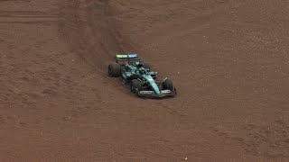 Lance Stroll drives into gravel for no reason whatsoever on formation lap [upl. by Gareth]