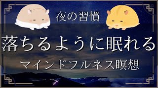 【瞑想 寝る前 10分】落ちるようにぐっすり眠れる夜の瞑想 [upl. by Janeva678]