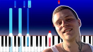 Ginseng Strip 2002  Yung Lean Piano Tutorial [upl. by Hatch]