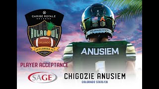 Chigozie Anusiem DB Colorado State  2024 Caribe Royale Orlando Hula Bowl Zoom Spotlight [upl. by Proudman]