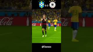 WC 2014 SEMIFINAL • BRAZIL  GERMANY shorts short shortvideo shortsvideo football subscribe [upl. by Neitsirk]