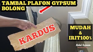 CARA MUDAH MENAMBAL PLAFON GYPSUM YANG BOLONG [upl. by Cicero]