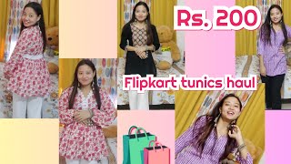 MUST HAVE Affordable tunics haul  flipkart  RS200400 haul with rabina [upl. by Nylatsyrk]