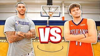 Epic NBA Basketball QnA TRICKSHOTS vs Lonzo Ball [upl. by Aihcropal]