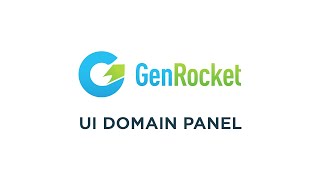 GenRocket UI Domain Panel [upl. by Atsillac]