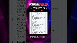 PREDIKSI MIX PARLAY 06 DESEMBER 2024  BOLAPRO bolapro [upl. by Atilahs]