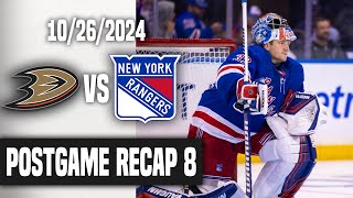 Ranger Fan Reaction Game 8┃ANA1 NYR2 QUICK STEPS UP TO LEAD THE RANGERS TO A WIN [upl. by Brebner]