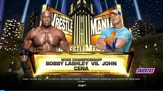 WWE 2K24 FULL MATCH — Bobby Lashley vs John Cena — WWE Title Match [upl. by Nevag]