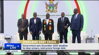 Zimbabwe sets deadline for clearing arrears and restructuring foreign debt [upl. by Namzed]