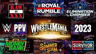 WWE All PPV amp Special Events 2023  Full Schedule  January  December  Date amp Venue [upl. by Koss]