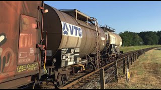 Mixed Freight Train with 2  2 axles VTG Tanker Railcars Wagons on the end of the Train  Railfan🎥 [upl. by Hyatt]