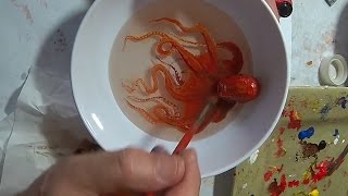 3D red octopus paint art by Gerardo Chierchia [upl. by Llenrep]