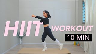 10 MIN HIIT WORKOUT  NO JUMPING  All Standing No Equipment Full Body Fat Loss [upl. by Misak570]