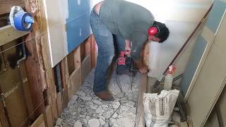 Raul Briones San Antonio using Harbor Freight demolition Hammer [upl. by Valera]