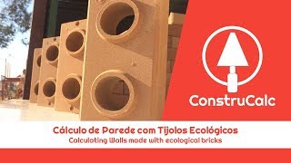 ConstruCalc  Cálculo de parede Tijolos Ecológicos [upl. by Valonia]