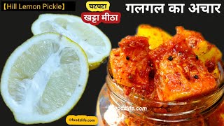 चटपटा गलगल का अचार  Galgal ka Achar  hill lemon pickle recipe  khatta meetha nimbu  foodzlife [upl. by Leonardo]