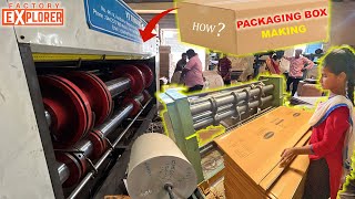 HOW Corrugated Carton Boxes is made  Packaging Box  Carton Box  Factory Explorer [upl. by Saideman637]