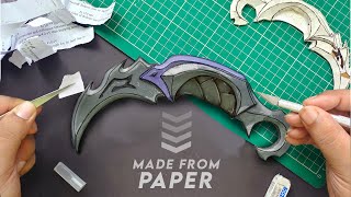 REAVER KARAMBIT from Valorant made entirely out of paper paper karambitpapercrafthow to [upl. by Atkins]