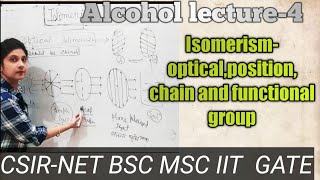 Isomerism in alcoholchainpositionfunctional group isomerismoptical isomerism [upl. by Tterrab]