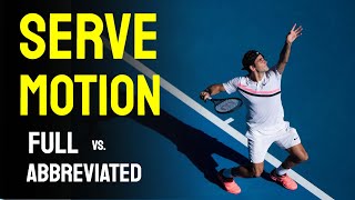 Full vs Abbreviated Serve Swing [upl. by Allimac]