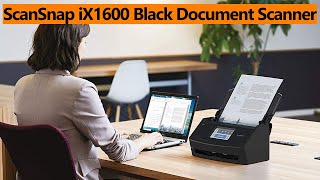 ScanSnap iX1600 Black Document Scanner Review 2022 [upl. by Annaiel552]