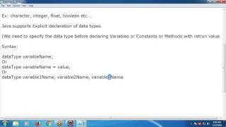 Java for Selenium Part 3 Java Data Types Java Modifiers Java Variables [upl. by Acissehc]