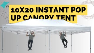 How to Setup and Store WESTSHADE 10X20 Instant Pop Up Canopy Tent [upl. by Bruning41]