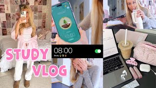 8 AM PRODUCTIVE STUDY VLOG am Wochenende  MaVie Noelle [upl. by Eylsel]