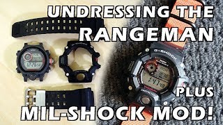 Removing Straps amp Bezel from GW9400 Rangeman amp fit GShock Strap Adaptors  Perth WAtch Suppl 14 [upl. by Canon188]