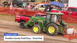 Franklin County Field Days 2024  Truck Pulls [upl. by Ikram839]