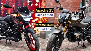 Tvs Apache RTR 160 2V Race Edition Vs Hero Xtreme 160R Dual ABS Compression Price amp Features Detail [upl. by Mak113]