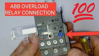 ABB overload relay connection with contactor zkmultitech [upl. by Alage]