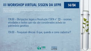 III Workshop SISGEN UFPR  14042023 Tarde [upl. by Elayor541]