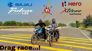 BAJAJ PULSER NS 125 VS HERO XTREME 125R  DRAG RACE  DRAGGERJATIN [upl. by Mohn671]