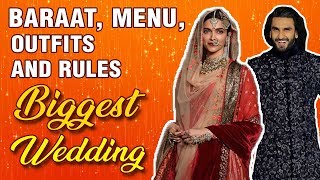 DeepVeer Wedding  Sangeet Baaraat Wedding Outfit To Food  All Details [upl. by Worrad574]