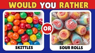 Would You Rather CANDY AND SWEETS 🍭 QUIZQuiz Challengewould you rathergamequiz timeqzteam [upl. by Naruq]