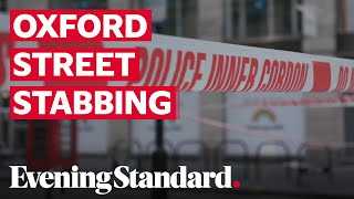 Oxford Street stabbing Man knifed to death in front of horrified shoppers in central London [upl. by Pru713]