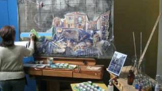 Fresco painting from start to finish thru timelapse photography [upl. by Xam]