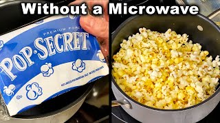 How To Make Microwave Popcorn without a Microwave  on the stove [upl. by Rasla]