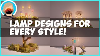 6 EASY minecraft lamp designs for EVERY occasion 1152 survival friendly [upl. by Niroht]