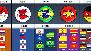 Some Countries How Many Flags Did Have [upl. by Anauqal]