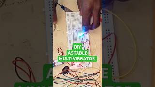 ASTABLE MULTIVIBRATOR USING IC 555  SQUARE WAVE GENERATOR diy electronics homemade [upl. by Lagas]