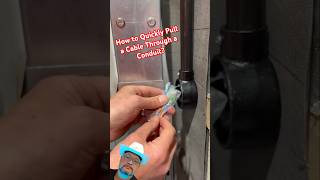 How to Quickly Pull a Cable Through a Conduit diy electrical wire usa [upl. by Howlan133]