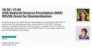 Panel USA National Science Foundation NSF REVIIS Grant for ISO30415 [upl. by Weinrich]