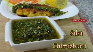 SALSA CHIMICHURRI la original  receta en español molho chimichurri subtitulos em português [upl. by Varian]