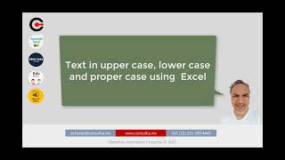 Mayúsculas minúsculas y nombres propios en Excel en inglés [upl. by Eatton]