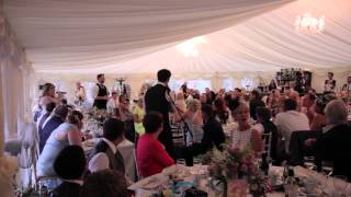 Singing Waiters amp Les Mis Wedding Flash Mob [upl. by Elke]