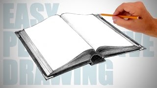 How to draw a book  Easy Perspective Drawing 17 [upl. by Past798]