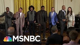 Hamilton Cast Performs Hit Musical At White House  MSNBC [upl. by Ahsla]